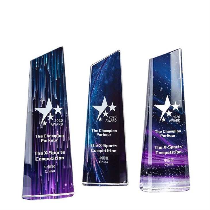 Creative Meteor Column Crystal Award Trophy