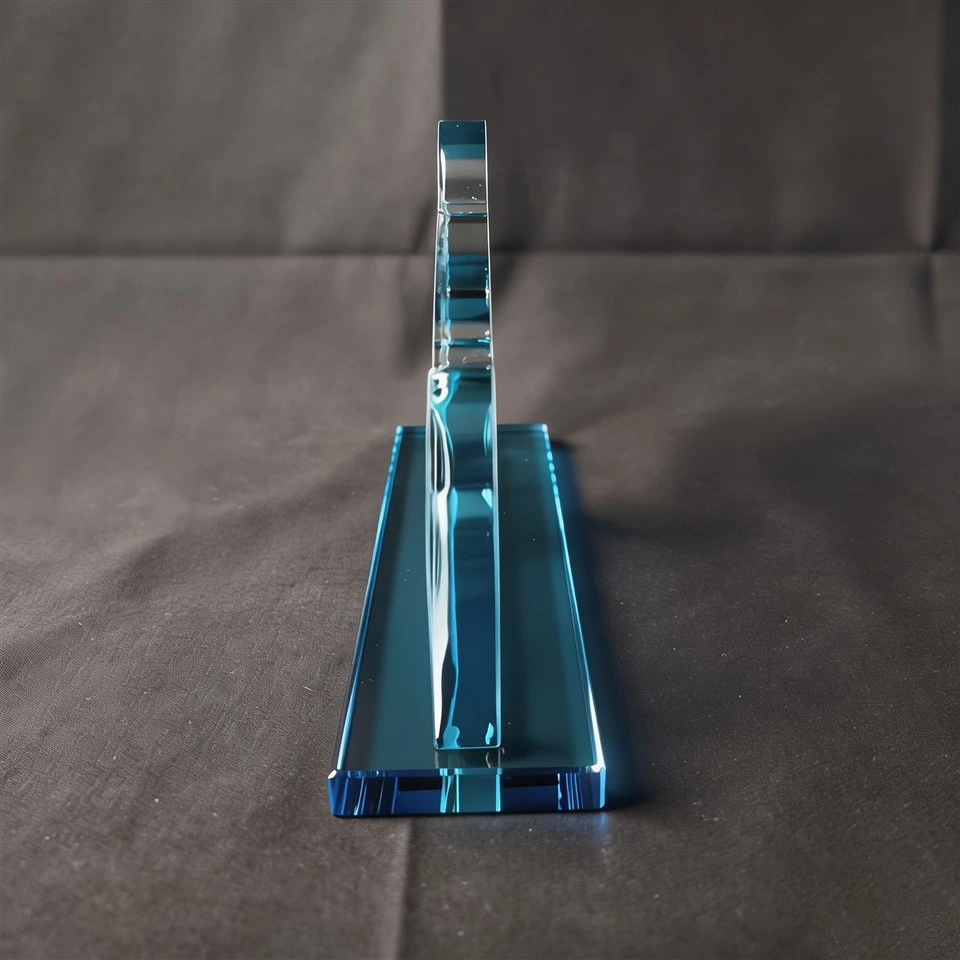 Drone Shape Blue Crystal Trophy best