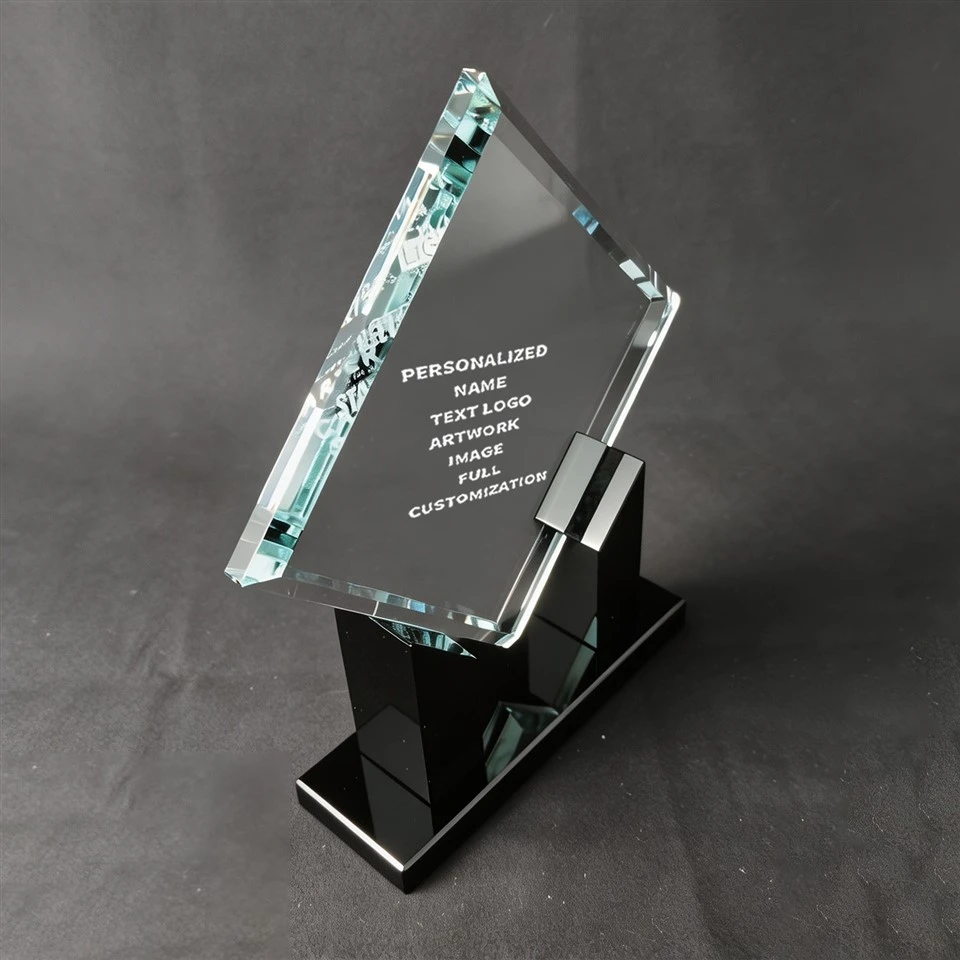 Rhombus Engraved Office Crystal Award factory